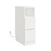 SoBuy FBT149-E-WG Mesita de Noche Estrecha 20cm con estación de Carga y luz LED con Sensor