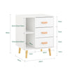 SoBuy FBT95-Wx2 Set de 2 Mesitas de Noche con 3 cajones y 3 estantes