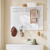SoBuy FHK36-W Estante de Pared con 4 Ganchos Blanco 100 x 70 cm