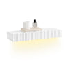 Preventa-SoBuy FHK38-W Estantes de Pared con tira LED Perchero de pared con 2 cajones Blanco