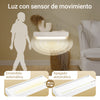 Preventa-SoBuy FHK38-W Estantes de Pared con tira LED Perchero de pared con 2 cajones Blanco