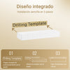 Preventa-SoBuy FHK38-W Estantes de Pared con tira LED Perchero de pared con 2 cajones Blanco