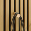 SoBuy FHK40-N Estantería de Pared Flotante de Roble con 2 Estantes y 3 Ganchos Natural 120x19x120 cm