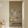 SoBuy FHK40-N Estantería de Pared Flotante de Roble con 2 Estantes y 3 Ganchos Natural 120x19x120 cm