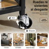 SoBuy FKW111-PF Carro cocina con Ruedas y 3 cajones y 3 Estantes Madera Vintage