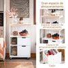 Carrito auxiliar cocina SoBuy FKW111-WN blanco natural 2 cajones 3 estantes ruedas