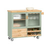 Carrinho de cozinha SoBuy FKW114-GR com 2 gavetas e 2 portas, verde