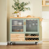 Carrinho de cozinha SoBuy FKW114-GR com 2 gavetas e 2 portas, verde