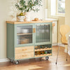 Carrinho de cozinha SoBuy FKW114-GR com 2 gavetas e 2 portas, verde