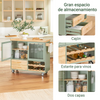 Carrinho de cozinha SoBuy FKW114-GR com 2 gavetas e 2 portas, verde