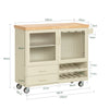 Carrinho de cozinha SoBuy FKW114-MI com 2 gavetas e 2 portas