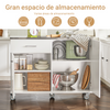Ilha de cozinha SoBuy FKW117-W com 1 gaveta e 2 portas 120 x 56 x 90 cm branca