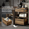 Carrinho de cozinha móvel de madeira vintage SoBuy FKW118-PF com 1 gaveta
