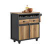 Carrinho de cozinha SoBuy FKW122-SCH com 2 gavetas e 2 portas