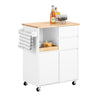 Carrinho de cozinha SoBuy FKW123-WN com 2 gavetas e 2 portas