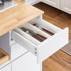 Carrinho de cozinha SoBuy FKW123-WN com 2 gavetas e 2 portas