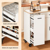 Preventa-SoBuy FKW126-WN Carro Multiusos de Servicio con 3 puertas y 1 Toallero Blanco 105 x 46 x 92 cm