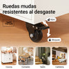 Preventa-SoBuy FKW126-WN Carro Multiusos de Servicio con 3 puertas y 1 Toallero Blanco 105 x 46 x 92 cm