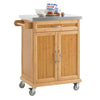 Carrinho de servir SoBuy FKW13-N com 2 portas e 1 gaveta, cor madeira natural