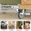 Carrinho de servir SoBuy FKW13-N com 2 portas e 1 gaveta, cor madeira natural