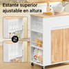 Armário de arrumação com carrinho de cozinha SoBuy FKW132-WN com rodas 70 x 40 x 90 cm branco