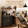 SoBuy FKW133-SCH Carrito de Cocina Mueble Auxiliar con Ruedas y Encimera Negro 99x40x85 cm