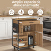 Carrinho de cozinha SoBuy FKW134-N com 3 portas e 1 gaveta vintage castanho 67x88x37cm