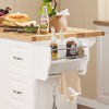 SoBuy FKW41-WN Isla de Cocina con ruedas con 3 cajones y 2 Puertas Blanco