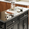 SoBuy FKW71-III-SCH Islade Cocina con 2 cajones y 4 Puertas Negro