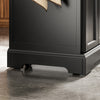 SoBuy FKW71-III-SCH Islade Cocina con 2 cajones y 4 Puertas Negro