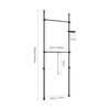 Cabide extensível SoBuy FRG109-II-SCH com 2 níveis, preto