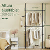 Cabide extensível SoBuy FRG109-II-SCH com 2 níveis, preto