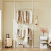 SoBuy FRG109-II-W Perchero Extensible con 2 Niveles Blanco