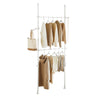 SoBuy FRG109-II-W Perchero Extensible con 2 Niveles Blanco