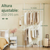 SoBuy FRG109-II-W Perchero Extensible con 2 Niveles Blanco