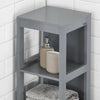 Armário de casa de banho alto SoBuy FRG126-SG com 3 prateleiras e 2 gavetas cinzento