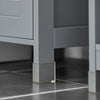 Armário de casa de banho alto SoBuy FRG126-SG com 3 prateleiras e 2 gavetas cinzento
