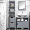Armário de casa de banho alto SoBuy FRG126-SG com 3 prateleiras e 2 gavetas cinzento