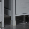 SoBuy FRG127-SG Mueble Columna de Baño con 1 Estante y 2 cajónes Gris