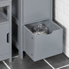 SoBuy FRG127-SG Mueble Columna de Baño con 1 Estante y 2 cajónes Gris