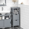 SoBuy FRG127-SG Mueble Columna de Baño con 1 Estante y 2 cajónes Gris
