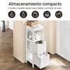 Armário de casa de banho SoBuy FRG127-W com 1 prateleira e 2 gavetas, branco