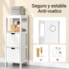 Armário de casa de banho SoBuy FRG127-W com 1 prateleira e 2 gavetas, branco