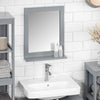 SoBuy FRG129-SG Mueble de Pared con Espejo con 1 Estante Gris