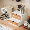 SoBuy FRG180-WN Suporte para cápsulas de café ou saquetas de chá com 2 gavetas