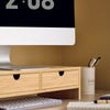 Suporte para monitor SoBuy FRG198-N com 2 gavetas