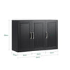 Preventa-SoBuy FRG231-L-SCH Armario Suspendido con 3 Puertas Negro