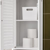 Armário de casa de banho SoBuy FRG236-WN com 1 compartimento aberto, 2 portas e 1 gaveta, 32 x 30 x 170 cm