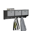 SoBuy FRG282-SCH Perchero de Pared con 5 Ganchos y 3 Cajones Negro
