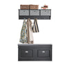SoBuy FSR64-SCH+FRG282-SCH Sapateira + Cabide Estilo Moderno